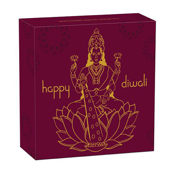 1oz Silver Diwali Edition Box Set Laxmi Medallion (2020) 5